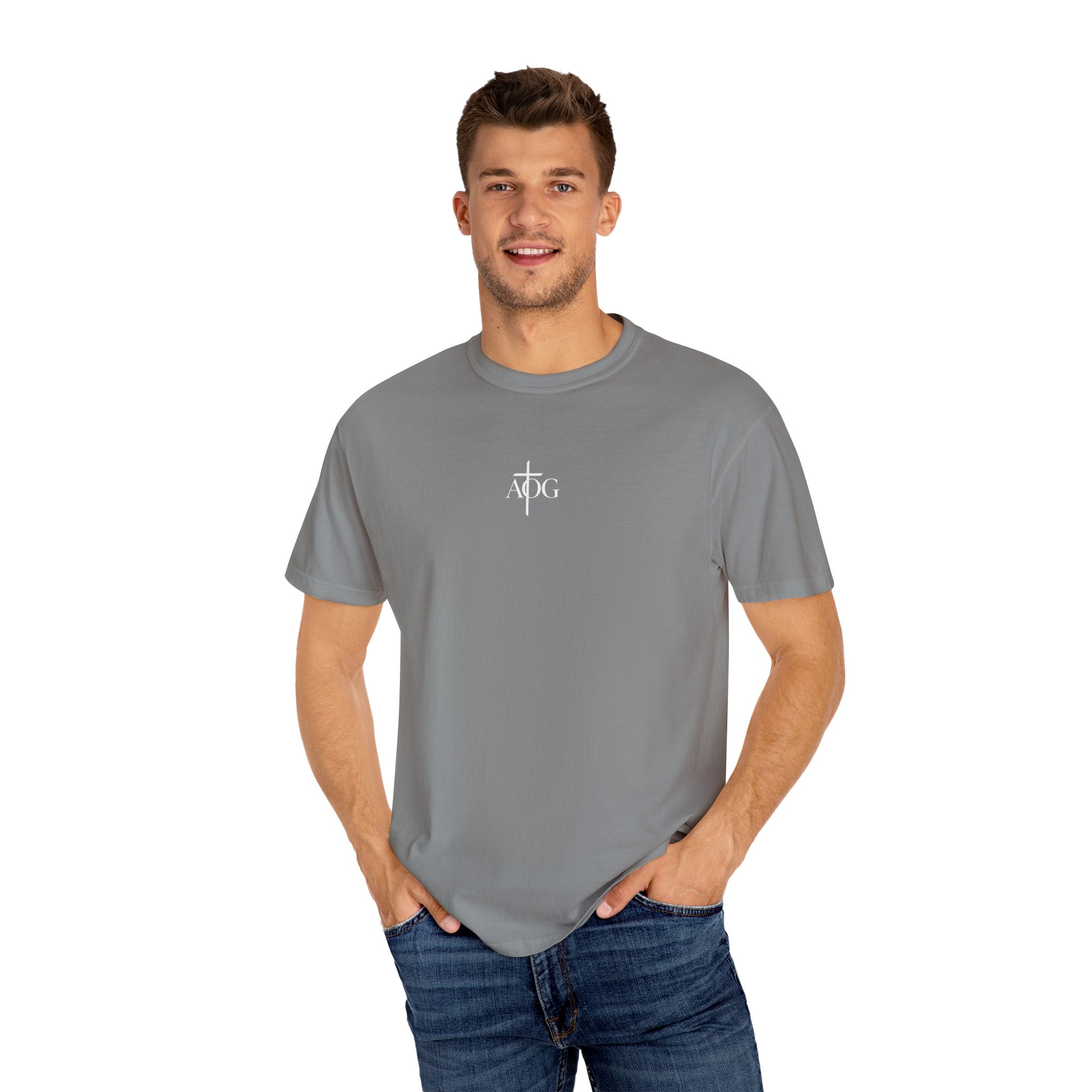 Garment-Dyed Unisex T-Shirt with Bold Design - Casualwear, Streetwear, Graphic Tee, Everyday Style, Gift for Him/Her