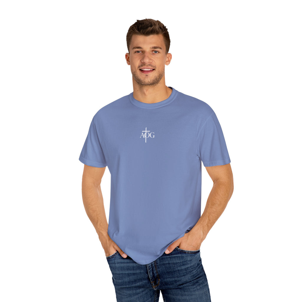 Garment-Dyed Unisex T-Shirt with Bold Design - Casualwear, Streetwear, Graphic Tee, Everyday Style, Gift for Him/Her