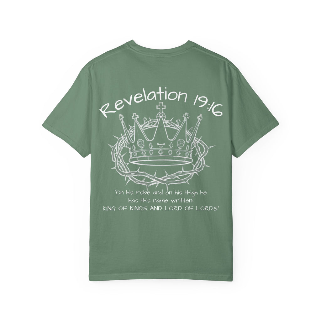 Garment-Dyed T-Shirt with Revelation 19:16 Design | Unisex Christian Tee | Faith-Based Apparel | Stylish Gift for Believers, Spiritual [...]